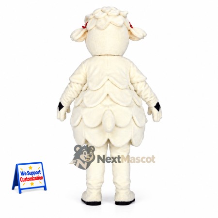 Sheep Mascot Costume - White for Parades