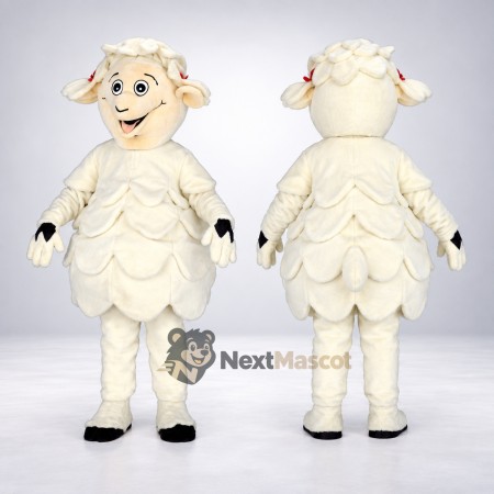 Sheep Mascot Costume - White for Parades
