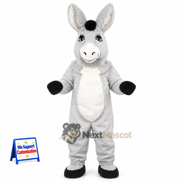 Donkey Mascot Costume - Gray for School Events