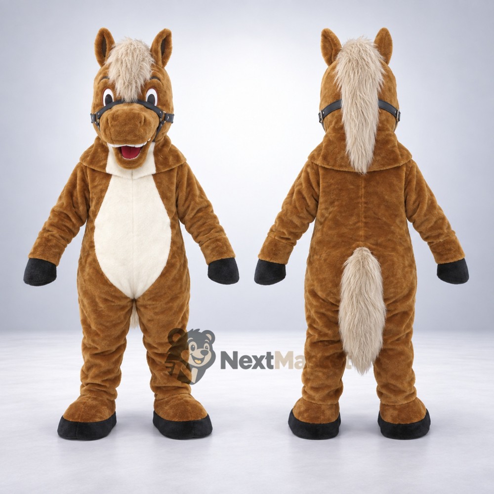 Horse Mascot Costume - Brown for School Spirit Horse Mascot Costume - Brown for School Spirit