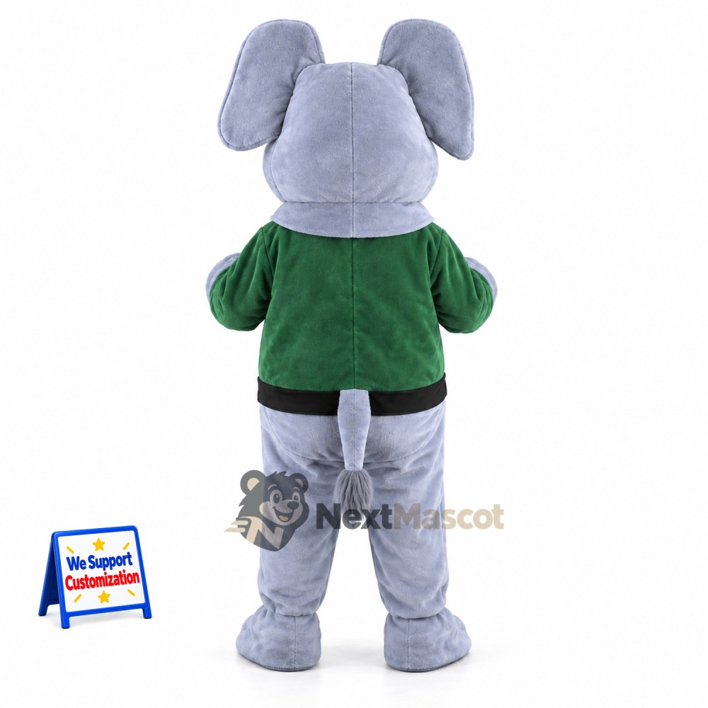 Elephant Mascot Costume - Green Shirt for Parades Elephant Mascot Costume - Green Shirt for Parades