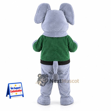 Elephant Mascot Costume - Green Shirt for Parades Elephant Mascot Costume - Green Shirt for Parades