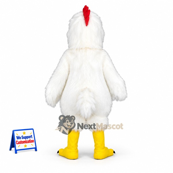Rooster Mascot Costume - White for Celebrations