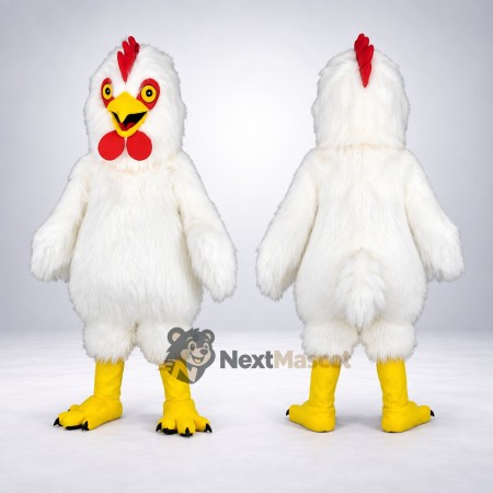 Rooster Mascot Costume - White for Celebrations Rooster Mascot Costume - White for Celebrations