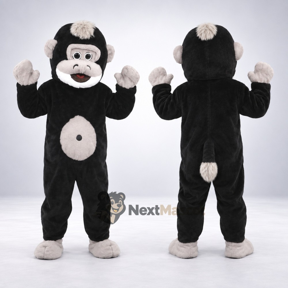 Monkey Mascot Costume - Black for Festivals