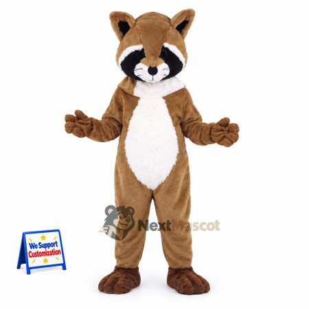 Raccoon Mascot Costume - Brown, Ringed Tail Raccoon Mascot Costume - Brown, Ringed Tail