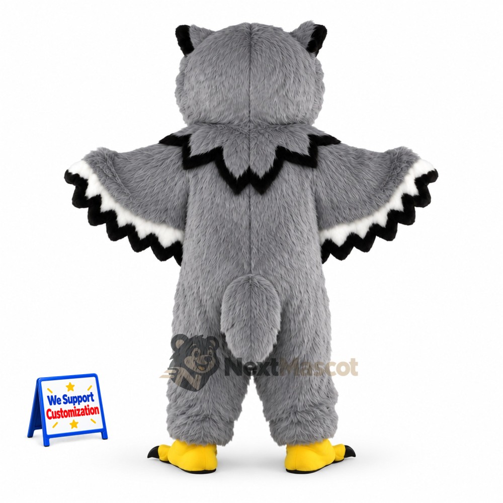 Owl Mascot Costume - Gray for Festivals Owl Mascot Costume - Gray for Festivals