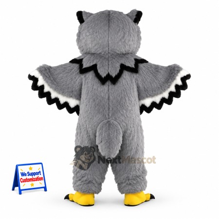 Owl Mascot Costume - Gray for Festivals Owl Mascot Costume - Gray for Festivals