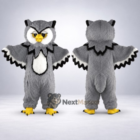 Owl Mascot Costume - Gray for Festivals Owl Mascot Costume - Gray for Festivals