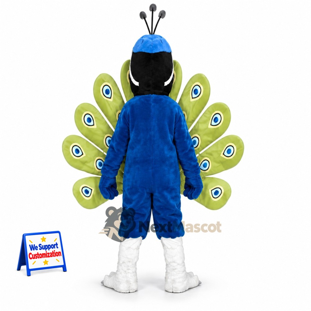 Peacock Mascot Costume - Blue for School Events Peacock Mascot Costume - Blue for School Events