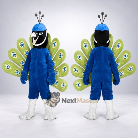 Peacock Mascot Costume - Blue for School Events Peacock Mascot Costume - Blue for School Events
