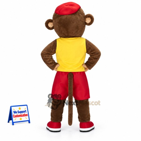 Monkey Mascot Costume - Yellow Shirt Monkey Mascot Costume - Yellow Shirt