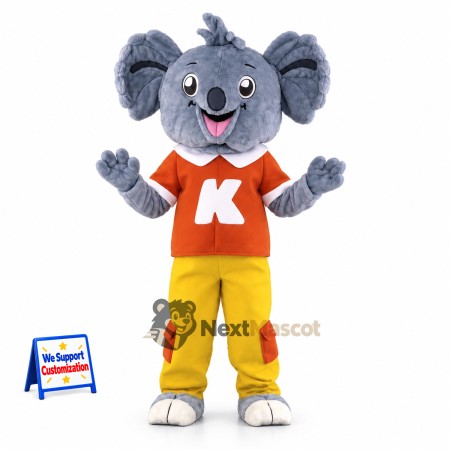 Koala Mascot Costume - Orange Shirt for Parades Koala Mascot Costume - Orange Shirt for Parades
