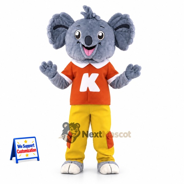 Koala Mascot Costume - Orange Shirt for Parades