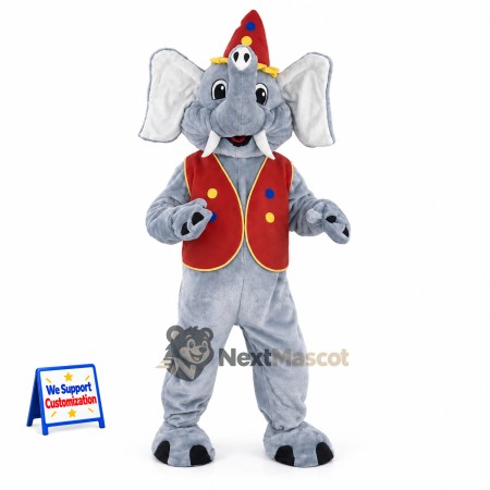 Elephant Mascot Costume - Circus Style for Festivals Elephant Mascot Costume - Circus Style for Festivals