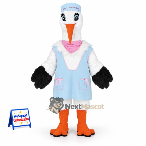 Stork Mascot Costume - Nurse Style