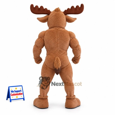 Moose Mascot Costume - Muscular for School Events Moose Mascot Costume - Muscular for School Events