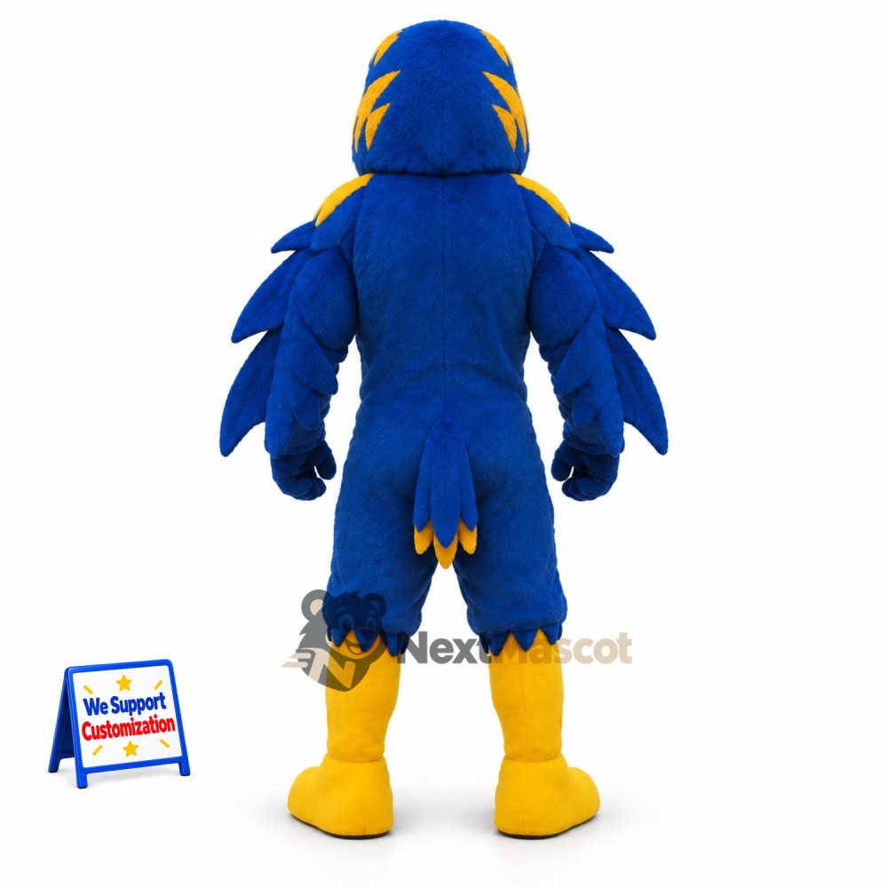 Eagle Mascot Costume - Muscular, Blue for School Events Eagle Mascot Costume - Muscular, Blue for School Events