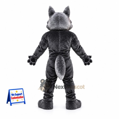 Wolf Mascot Costume - Muscular, Gray for School Events Wolf Mascot Costume - Muscular, Gray for School Events