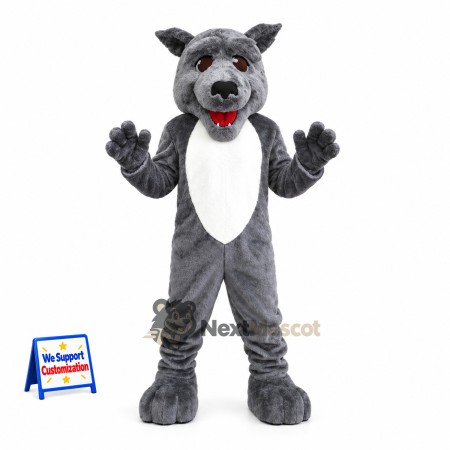 Wolf Mascot Costume - Gray for Youth Events Wolf Mascot Costume - Gray for Youth Events