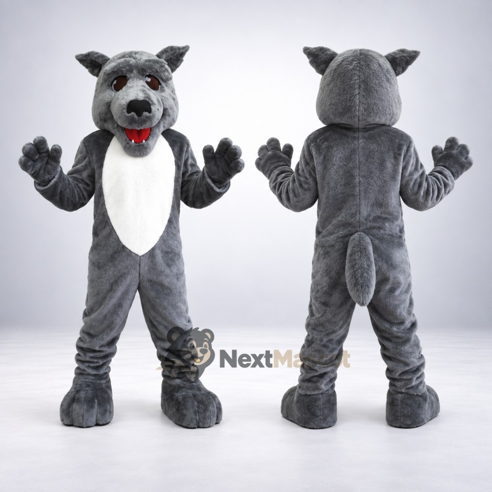 Wolf Mascot Costume - Gray for Youth Events Wolf Mascot Costume - Gray for Youth Events