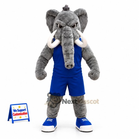 Elephant Mascot Costume - Blue Uniform Elephant Mascot Costume - Blue Uniform