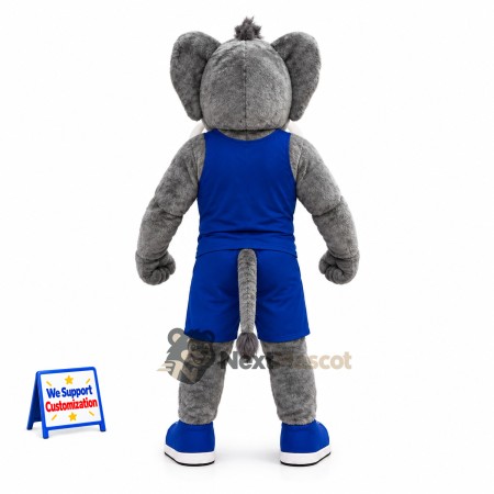 Elephant Mascot Costume - Blue Uniform Elephant Mascot Costume - Blue Uniform