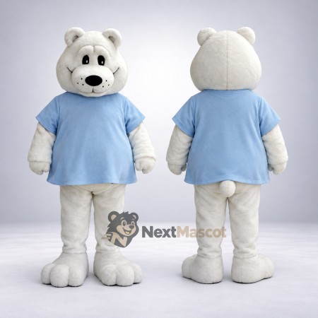 Bear Mascot Costume - Blue Shirt