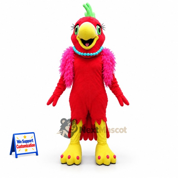 Parrot Mascot Costume - Red for Grand Openings