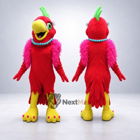 Parrot Mascot Costume - Red for Grand Openings
