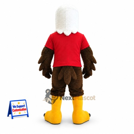 Bald Eagle Mascot Costume - Red Shirt for School Events Bald Eagle Mascot Costume - Red Shirt for School Events