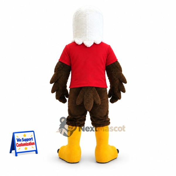 Bald Eagle Mascot Costume - Red Shirt for School Events