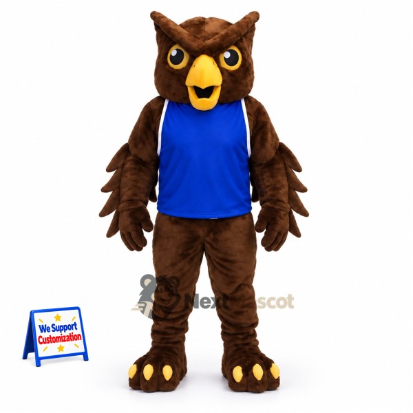 Owl Mascot Costume - Blue Shirt for Parades