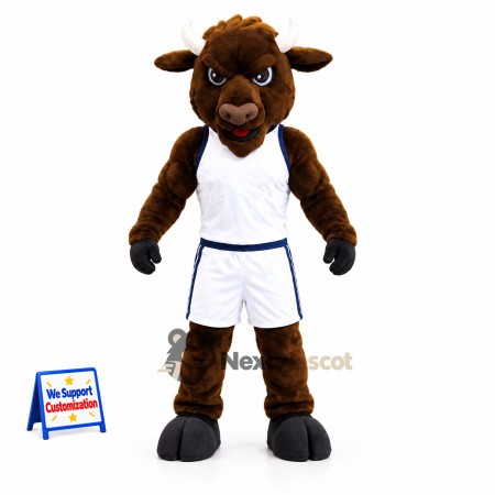 Bull Mascot Costume - White Uniform for Festivals Bull Mascot Costume - White Uniform for Festivals