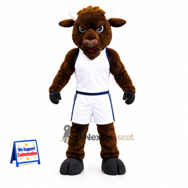 Bull Mascot Costume - White Uniform for Festivals