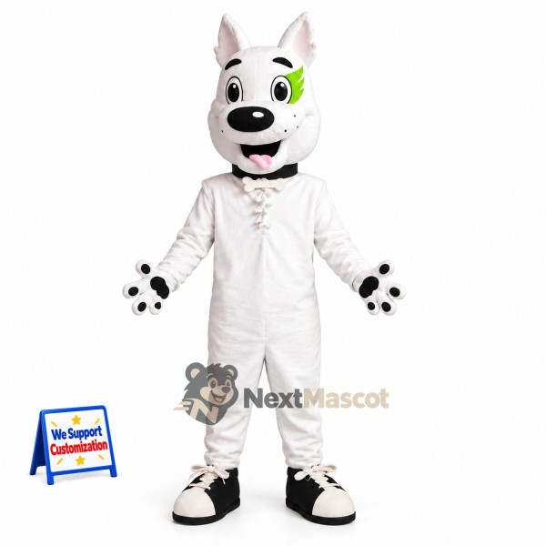 Dog Mascot Costume - White for School Events