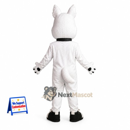 Dog Mascot Costume - White for School Events Dog Mascot Costume - White for School Events