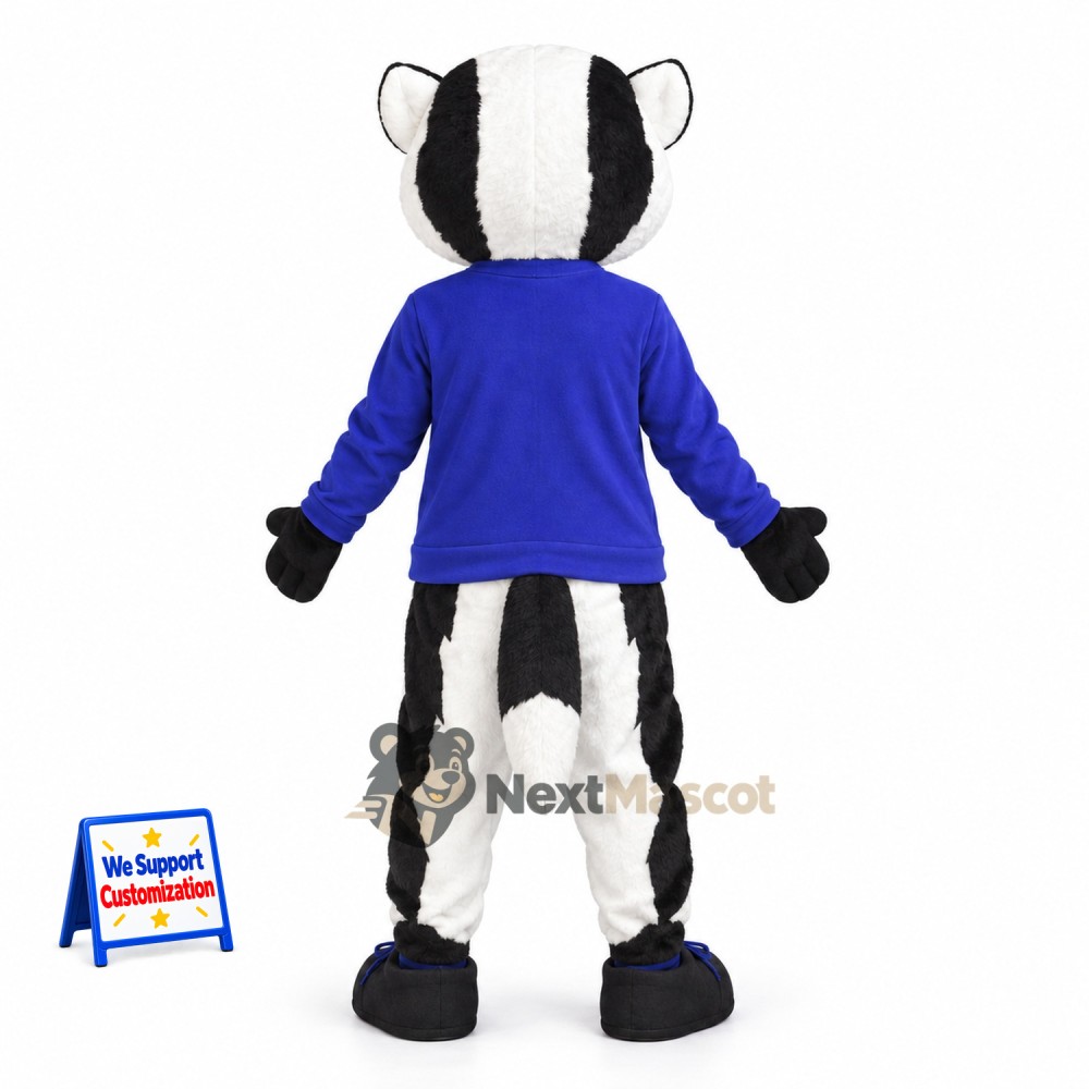 Badger Mascot Costume - Blue Shirt