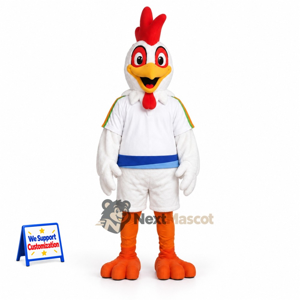 Rooster Mascot Costume - White for Fan Events Rooster Mascot Costume - White for Fan Events