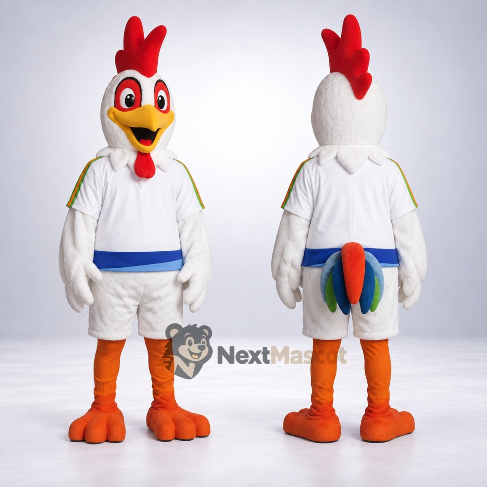 Rooster Mascot Costume - White for Fan Events Rooster Mascot Costume - White for Fan Events