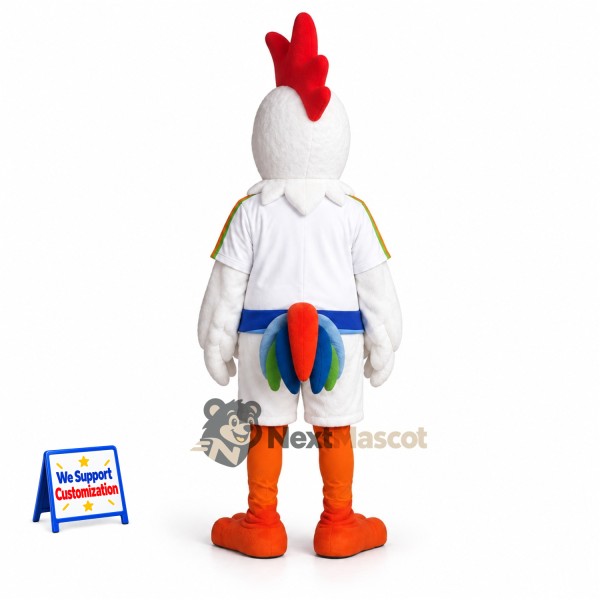 Rooster Mascot Costume - White for Fan Events