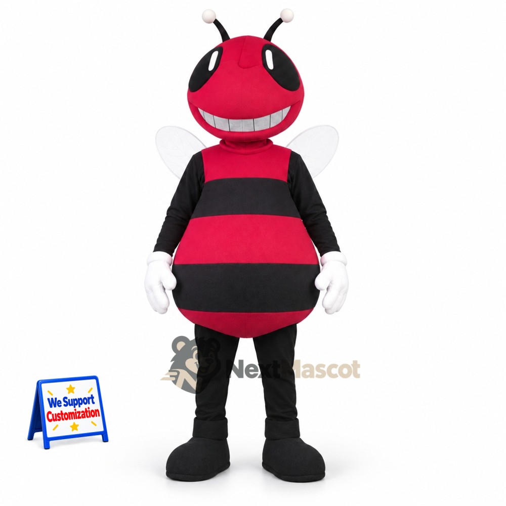 Bee Mascot Costume - Red Bee Mascot Costume - Red