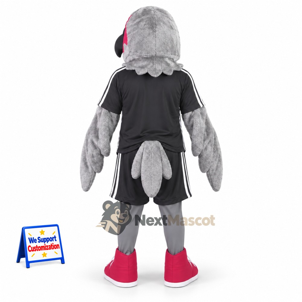 Vulture Mascot Costume - Gray, Black Uniform Vulture Mascot Costume - Gray, Black Uniform