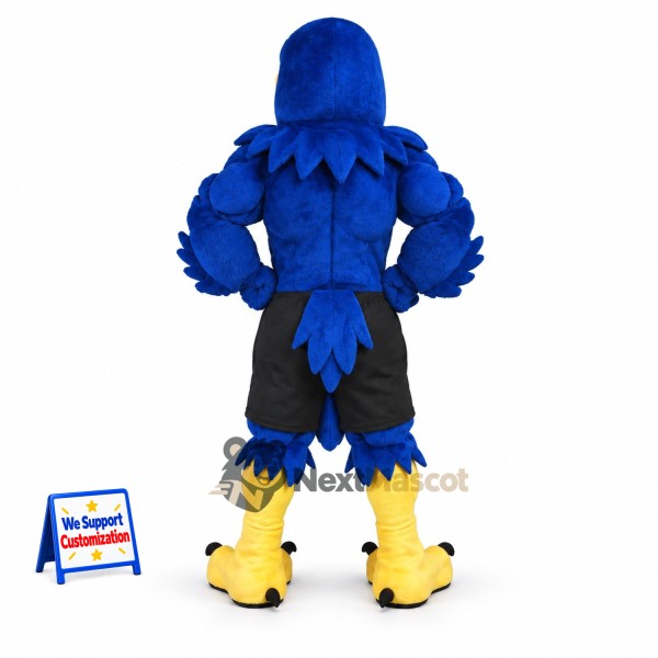 Eagle Mascot Costume - Muscular, Blue for Community Events Eagle Mascot Costume - Muscular, Blue for Community Events