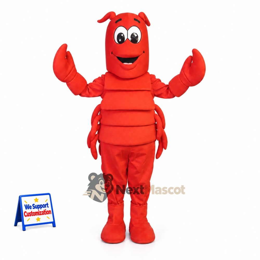 Lobster Mascot Costume - Red for Festivals Lobster Mascot Costume - Red for Festivals