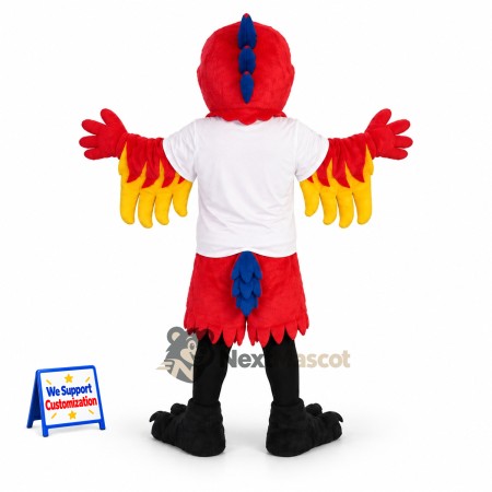Phoenix Mascot Costume - Red, White Shirt Phoenix Mascot Costume - Red, White Shirt