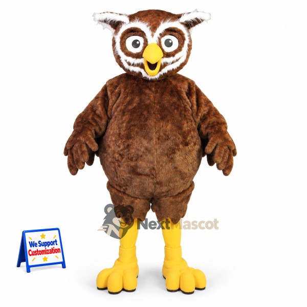Owl Mascot Costume - Brown for Carnivals