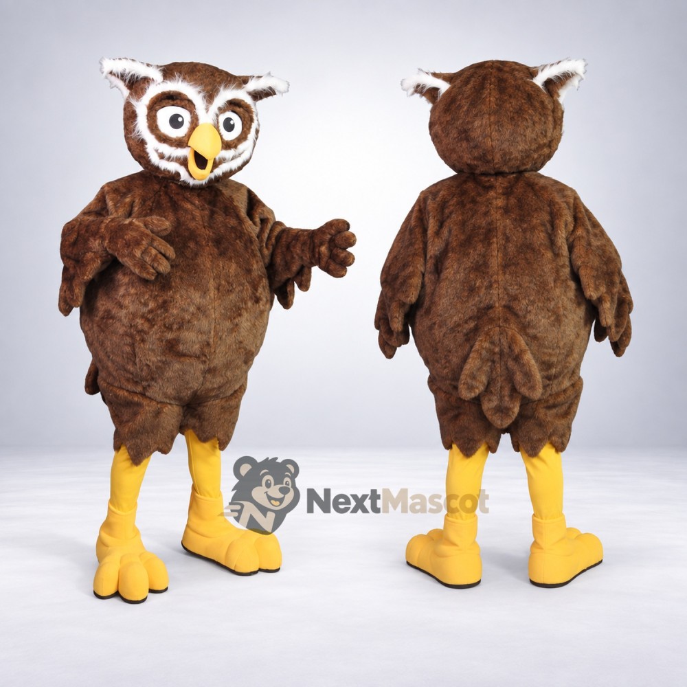 Owl Mascot Costume - Brown for Carnivals Owl Mascot Costume - Brown for Carnivals