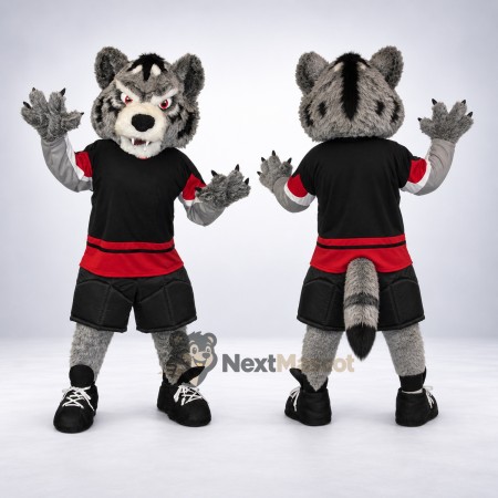 Wolf Mascot Costume - Black Uniform for Parades Wolf Mascot Costume - Black Uniform for Parades