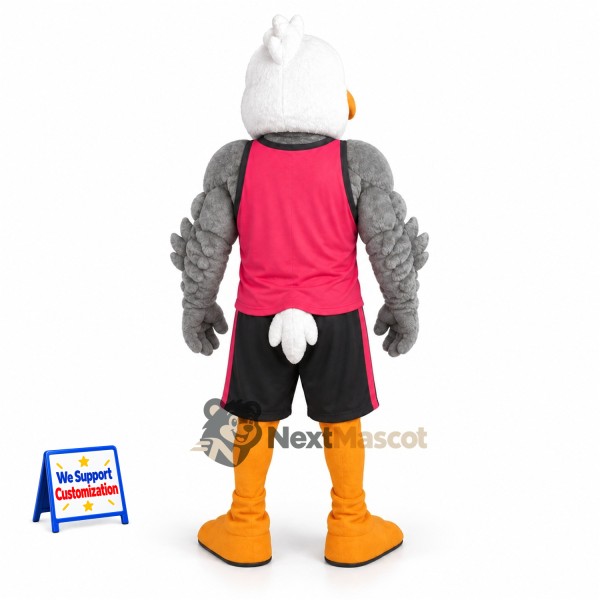 Goose Mascot Costume - Gray, Pink Shirt Goose Mascot Costume - Gray, Pink Shirt